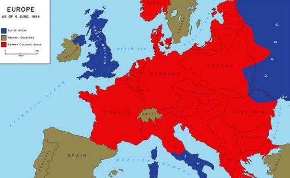 Расклад сіл у Еўропе на чэрвень 1944 г.